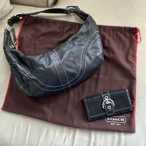 Original Coach Hobo Bag with Matching Wallet